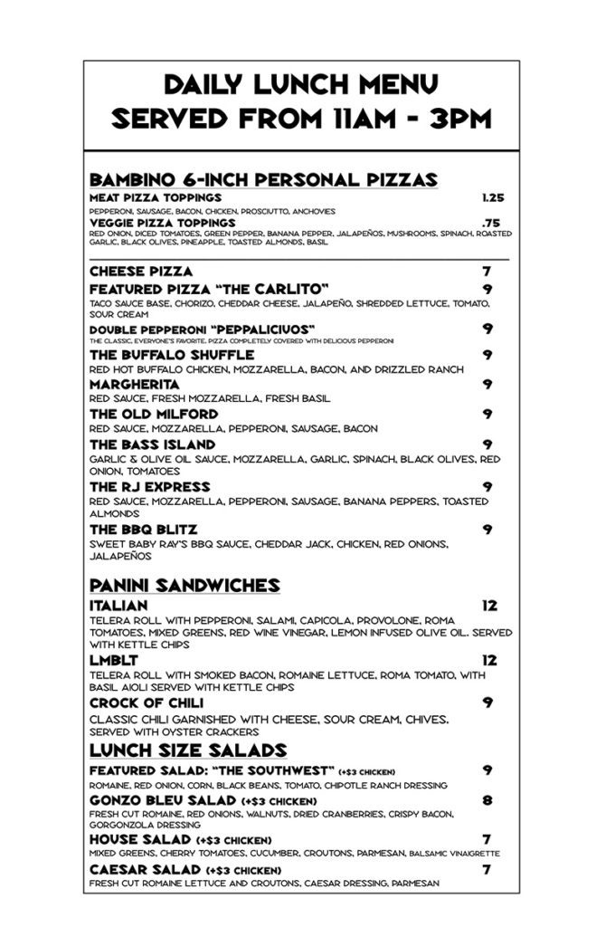 Taproom Pizza Kitchen Little Miami Brewing Company Milford, Ohio