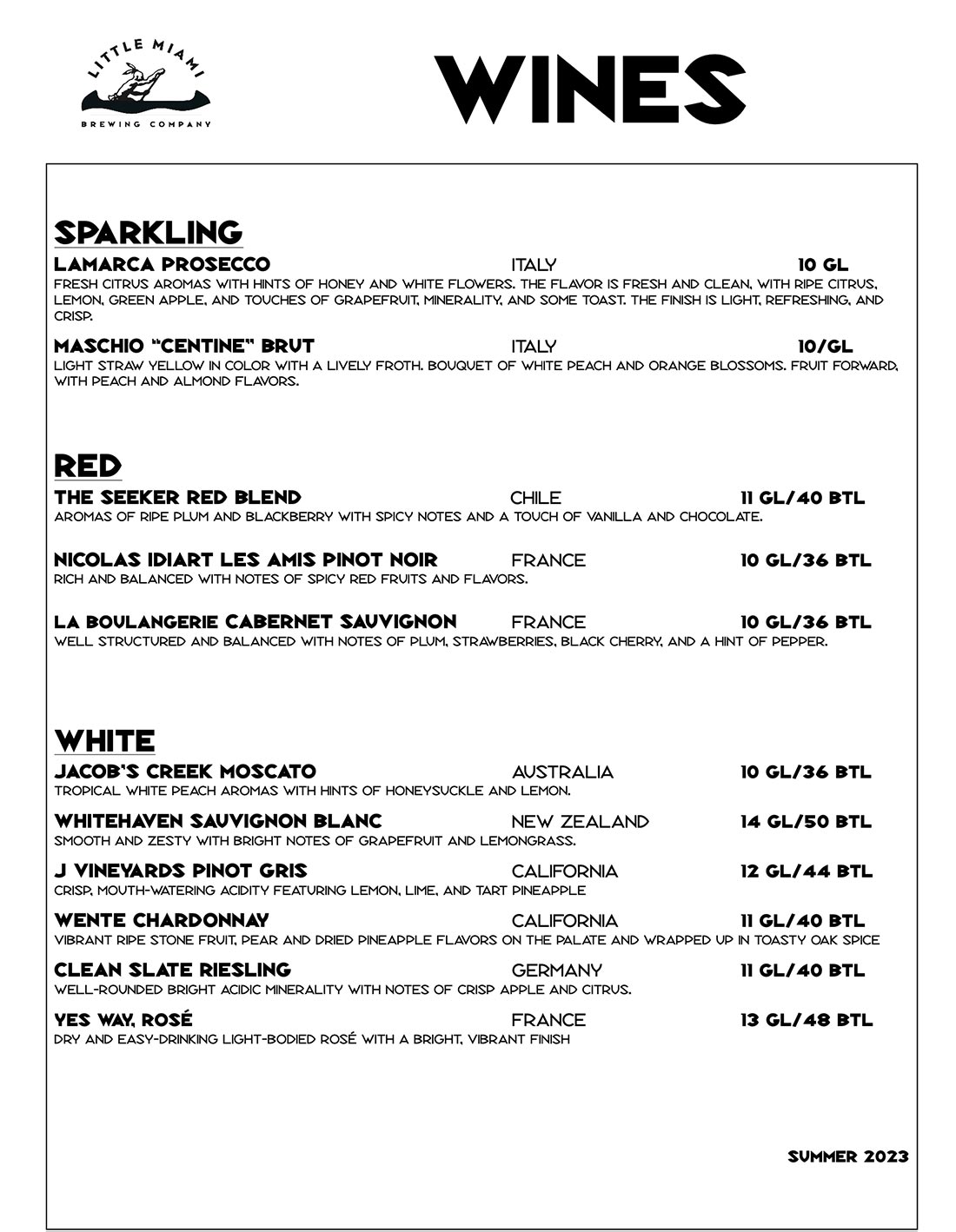 Wine/Liquor Little Miami Brewing Company Milford, Ohio